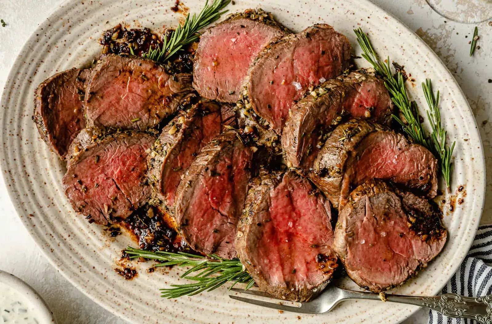 Herb crusted beef tenderloin from the Ultimate Feast menu